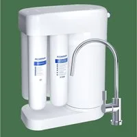 AQUAPHOR Untertisch-Trinkwassersystem Umkehrosmose DWM 101S mit Remineralisierung und Keimsperre, Wasserdruck: 1,9-6,3 Bar-Anschluss, für Wassertemperatur: 5-38° C, 371 × 420 × 190 mm (Länge × Höhe × Breite), Komplett-Set, inkl. Wasserhahn, BPA frei.