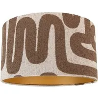 Qazqa Lampenschirm Cilinder bruin beige