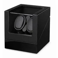 Tekoo Uhrenbeweger Automatischer Uhrenbeweger für 2 Uhren Holzoptik Leise & USB, (Packung), Antimagnetische Bauweise, Hochglanz-Holzoptik