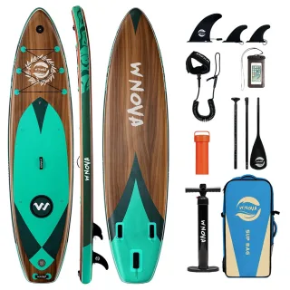 [EU Direct] InnoExpo W025 W026 350*86*15cm Load 200kg Inflatable Stand Up Paddle Board For Solo 2+1 Family Pets For Surf