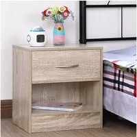 Casaria Nachttisch Kiel (1-St), mit Schublade 41x39x28cm Holz Modern Schlafzimmer Bett Nachtschrank