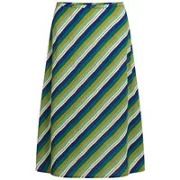 King Louie A-Linien-Rock Juno Midi Skirt Cliff - Midirock Damen - gestreifter Rock