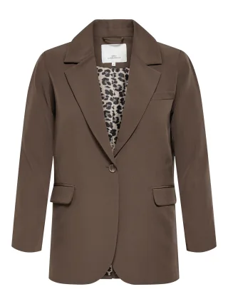 ONLY CARMAKOMA - CARLANA-BERRY L/S REG BLAZER TLR Chocolate Martini - Gr. - 52