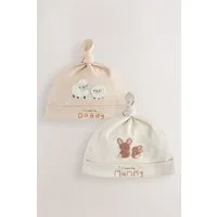Next Erstlingsmütze Baby Knotenmützen, 2er-Pack (2-St)