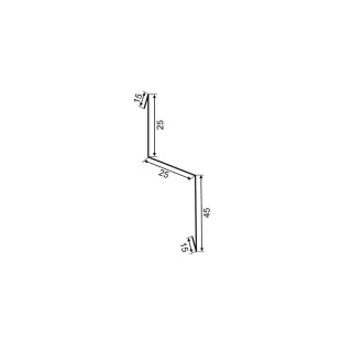Tropfkantenprofil für Fassade | 25 x 25 x 45 x 2000 mm