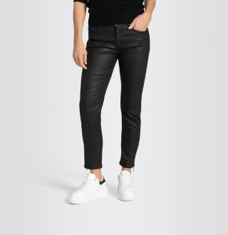 MAC - MAC JEANS - RICH SLIM, Coated cotton tencel schwarz - Gr. - 28