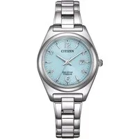Citizen Solaruhr EW2601-81M, Armbanduhr, Damenuhr, Titan, Datum, Saphirglas