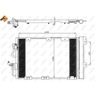NRF Klimakondensator + Trockner Opel Astra H Zafira B 35556