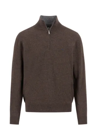 Fynch Hatton - Troyer-Zip braun - Gr. - XXL