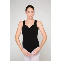 tanzmuster Body Damen Ballett Trikot Melinda mit femininer Unterbrustnaht und gerafftem Ausschnitt