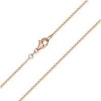 Materia Gliederkette Damen Rosegold Ankerkette Fein 1,2mm K53, Sterlingsilber, rosevergoldet