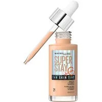 MAYBELLINE NEW YORK Foundation SUPER STAY 24H SKIN TINT MIT VITAMIN C, bietet dank hautähnlicher Pigmente eine leichte bis mittlere Deckkraft