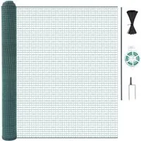Meulbaty Freigehege Hühnerzaun Geflügelnetz, Hundezaun Nylon mit Pfähle Mobiler, aus Nylon Material mit hoher Dichte, 100cm×30m