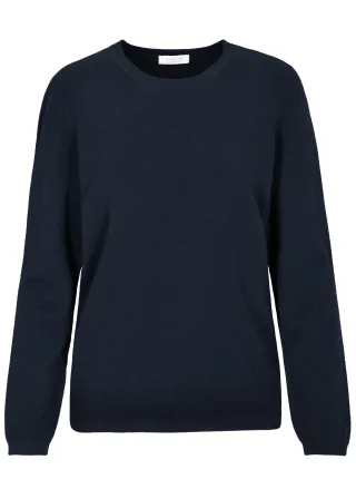 CLARINA - NOS Pullover, Rundhals,1/1-Arm 623 marine - Gr. - 36