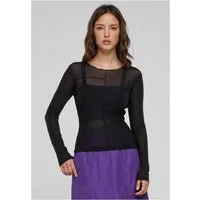 URBAN CLASSICS Longsleeve Ladies Exposed Seam Mesh Longsleeve Damen Langarmshirt