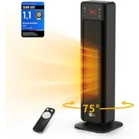 AECO Heizlüfter EcoHeat Boost, Fernbedienung,Lüfterfunktion,Oszillation,LED Touch-Display, 24h-Timer