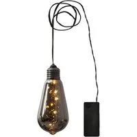 STAR TRADING Hängeleuchte LED Dekoleuchte GLOW dunkle Glühbirne mit Batteriebetrieb 13cm Timer, LED Classic, warmweiß (2100K bis 3000K)