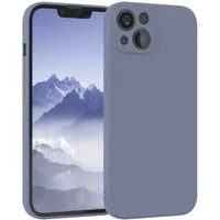 EAZY CASE Handyhülle für Apple iPhone 13 Hülle Silikon 6,1 Zoll, Silikon Schutzhülle mit Kameraschutz Matt Back Cover Soft Eis Blau