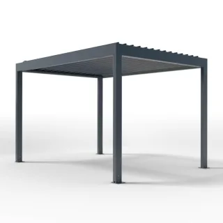Freistehende Pergola elektrisch, motorisiertes Lamellendach, Aluminium, Gestell Anthrazit, 1000x1600 mm, individuell konfigurieren