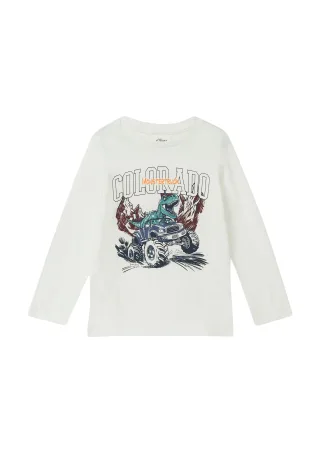 s.Oliver - T-Shirt creme/weiß - Gr. - 98