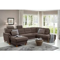 Home affaire Wohnlandschaft Palmera U-Form, B: 308 cm, optional Bettfunktion & Bettkasten, Federkern