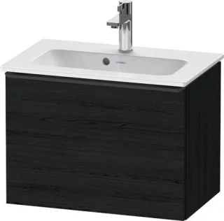 Duravit D-Neo Waschtischunterbau wandhängend Eiche Schwarz Matt 610x372x440 mm - DE42680BD160000 DE42680BD160000