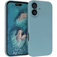 EAZY CASE Handyhülle für Apple iPhone 16 Hülle Silikon 6,1 Zoll, TPU Silikon Bumper Case stoßfest Slimcover Schutzhülle Etui Blaugrün