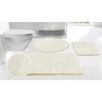 Möve Badematte Superwuschel, Badvorleger, Badezimmer Teppich, Höhe 40 mm, rutschhemmend beschichtet, schnell trocknend, strapazierfähig, fußbodenheizungsgeeignet, Polyester, rund, Mikrofaser-Badematte, Badteppich, rechteckig, rund & als 3-tlg. Set