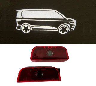 Original VW "T7 BULLI" LED Einstiegsbeleuchtung Logo Türe Projektor SET Links + Rechts für VW T7 VII Bus Transporter