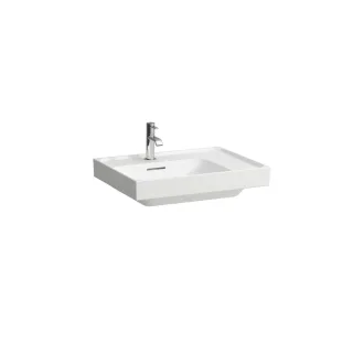 LAUFEN Waschtisch MEDA 460x600x160 Ablage rechts 3 Hl. o.Ül. weiß matt, H8171117571581 H8171117571581