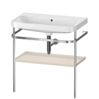 Duravit Happy D.2 Plus c-shaped Set mit Metallkonsole Taupe Supermatt 775x490x850 mm - HP4837N8383 HP4837N8383