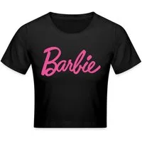 Spreadshirt T-Shirt Barbie Klassisches Logo Crop Top (1-tlg)
