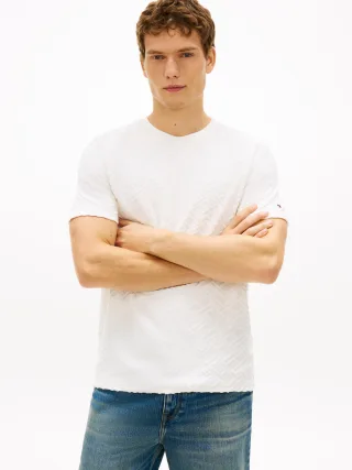 AOP FLAG JACQUARD TEE Ivory Petal - Gr. - L