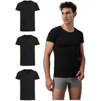 Burnell & Son Unterziehshirt Unterhemd T-Shirt mit Kurzarm und Rundhals für Herren aus Baumwolle (Packung, 3-St., 3er-Pack) Feinripp