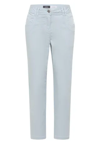 Cecil - Mid Waist Slim Leg Hose im Casual Fit blau - Gr. - 26