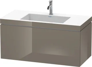 Duravit L-Cube c-bonded Set wandhängend Flanell Grau Hochglanz 1000x480x500 mm - LC6918O8989 LC6918O8989