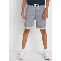 bonprix Sweatbermudas aus Baumwolle und Polyester, lockere Passform, mit gekrempeltem Saum