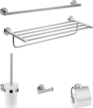 Hansgrohe Bad Accessoire 5-teiliges Set Logis Universal chrom, 41728000 41728000