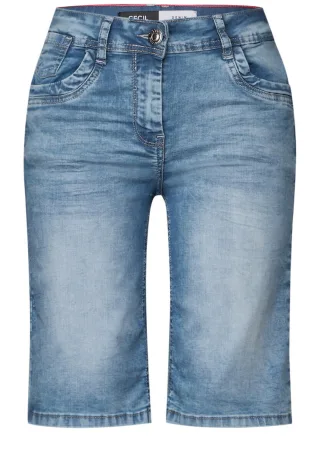 Cecil - Casual Fit Jeansshorts blau - Gr. - 27