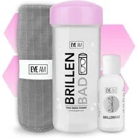 EyeAm Brillenbad Set inkl. 50ml Konzentrat & Mikrofasertuch, Reinigungskonzentrat (im Set mit 50ml Spezialreiniger & Mikrofasertuch 40x40 cm)