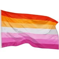 PHENO FLAGS Flagge Lesben Flagge 90 x 150 cm LGBT Fahne Rainbow (Hissflagge für Fahnenmast), Inkl. 2 Messing Ösen