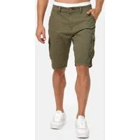Indicode Cargoshorts Herren Monroe Cargo Cargo Shorts Herrenshorts mit 6 Taschen inkl. Gürtel