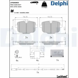 Delphi Bremsbel?ge hinten BMW 6er 7er Ix