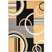 Mazovia Designteppich Modern Teppich Kurzflor Wohnzimmerteppich Robust und pflegeleicht GRAU, 80 x 150 cm, Fußbodenheizung, Allergiker geeignet, Farbecht, Pflegeleicht