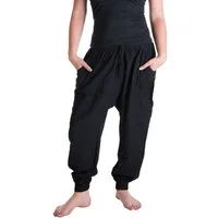 Vishes Haremshose Haremshose mit elastischem Bund, handgewebt Pluderhose, Pumphose, Hippie, Goa, Ethno Style