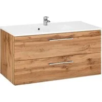 welltime Waschbeckenunterschrank Soria Badmöbel Waschtisch inkl. Waschbecken, Breite 100 cm