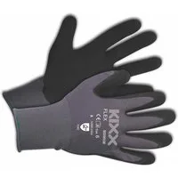 KIXX Gartenhandschuhe Flex Handschuhe für die Gartenarbeit, Grau/Schwarz