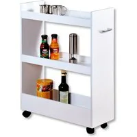 KESPER® Küchenwagen Nischenregal, weiß, FSC, (1 St), mit 4 Lenkrollen, 2 davon feststellbar