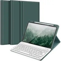 Fintie Tablet-Hülle für iPad Air 11'' M4/M3/M2(2026/2025/2024), iPad Air 5/4 Gen 2022/2020 10,9 Zoll, mit magnetisch abnehmbarer Tastatur, TPU Rückschale mit Stifthalter