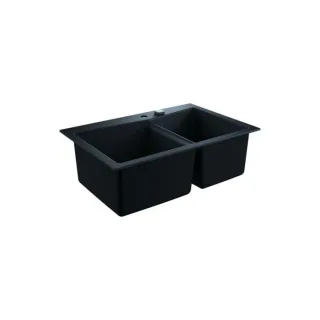 Grohe K700 Komposit-Einbauspüle 31657AP0 838x559mm, 2 Becken, granit schwarz